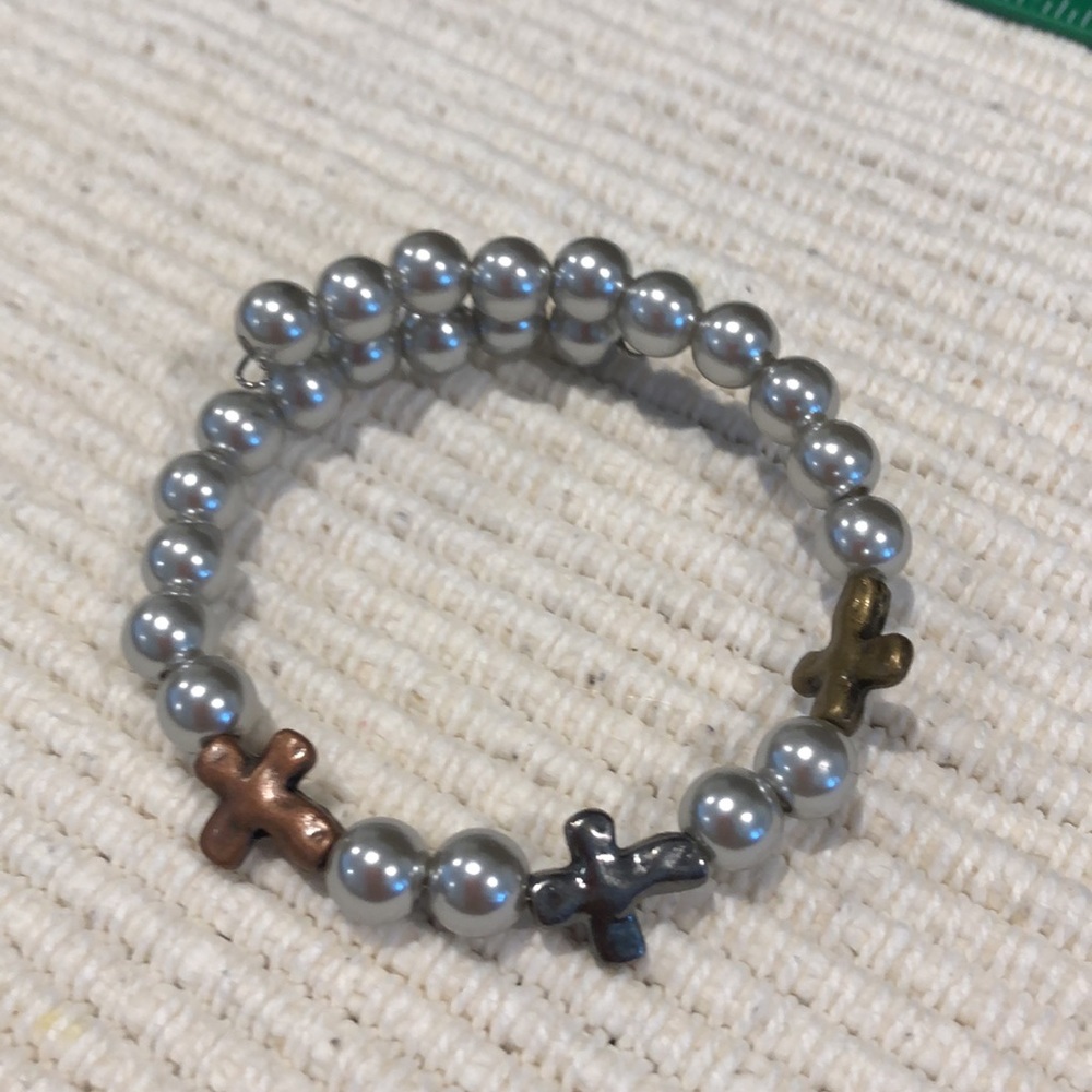 Kids’ Beaded Cross Bracelet